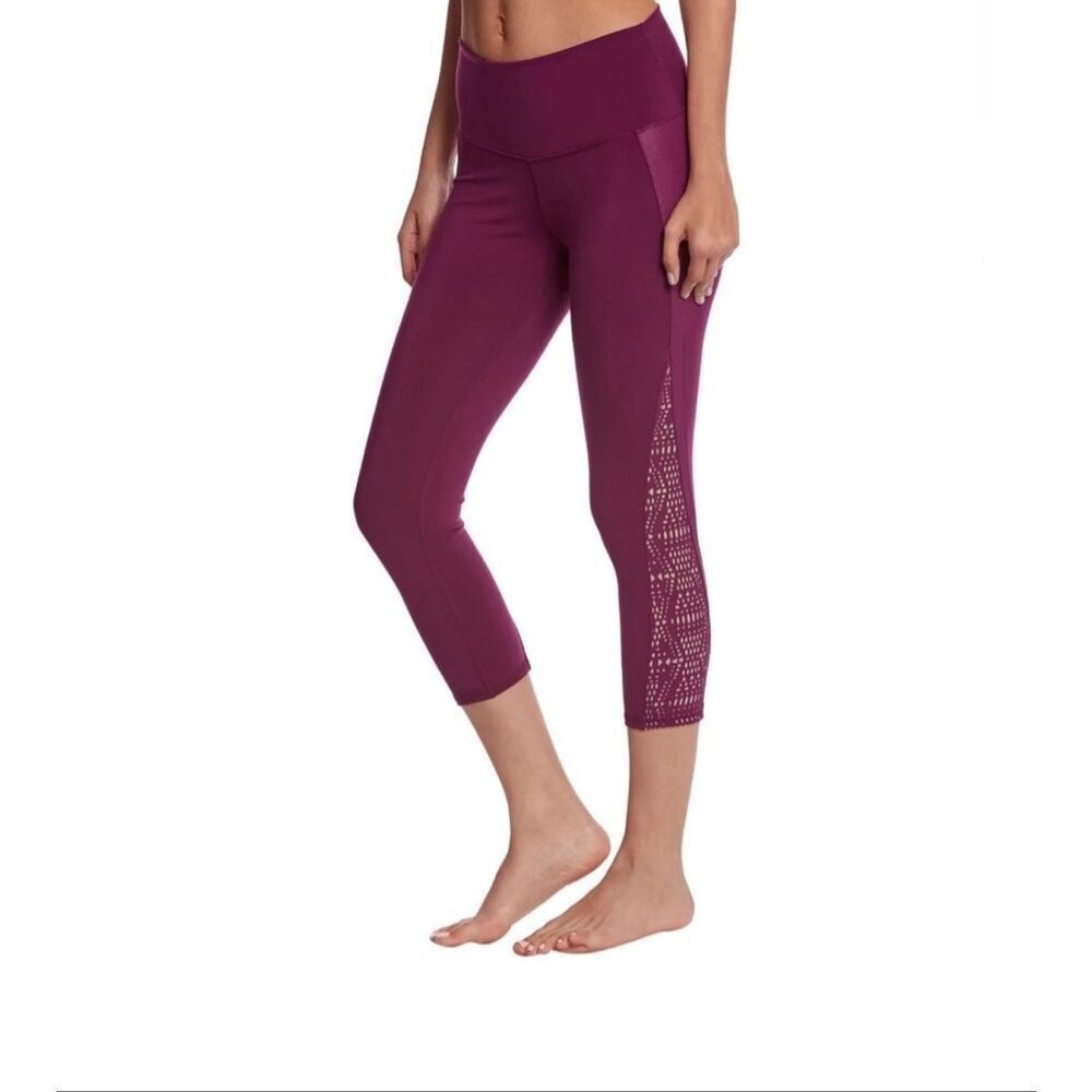 Alo Yoga High Waisted Patina Yoga Pants Activewear Leggings Capris Purple Small